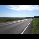 Der schmale Seitenstreifen reichte leider nicht, uns den LKW-Verkehr vom Leib zu halten